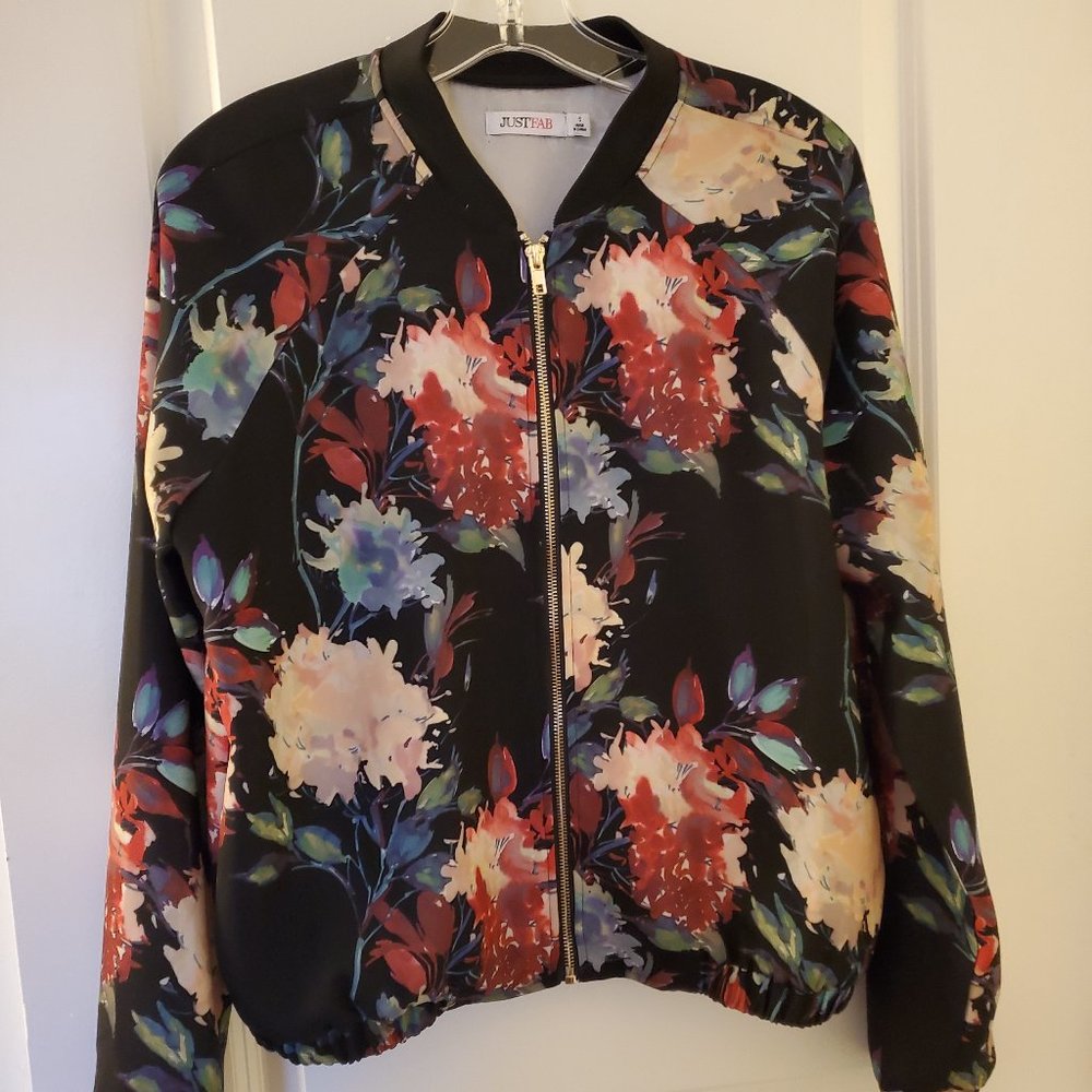 Floral bomber jacket
